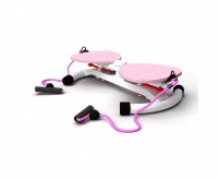 Фитнес платформа DFC "Twister Bow" с эспандерами розовый s-dostavka - магазин СпортДоставка. Спортивные товары интернет магазин в Красноярске 